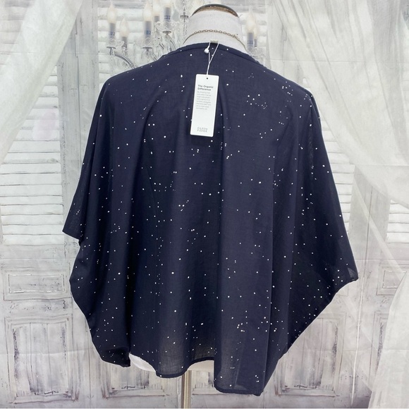 Eileen Fisher Size XX2 2XS Blue Ink Organic Cotton Round Neck Box Top Oversized - Picture 9 of 11